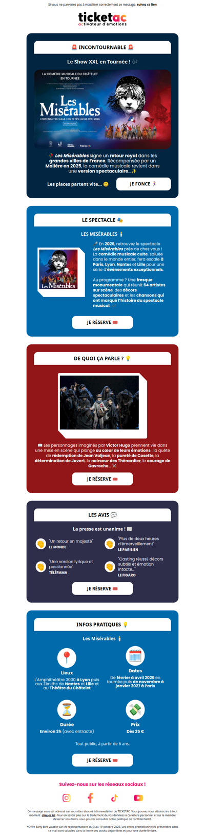 🎭 Les Misérables, de retour en 2026 !