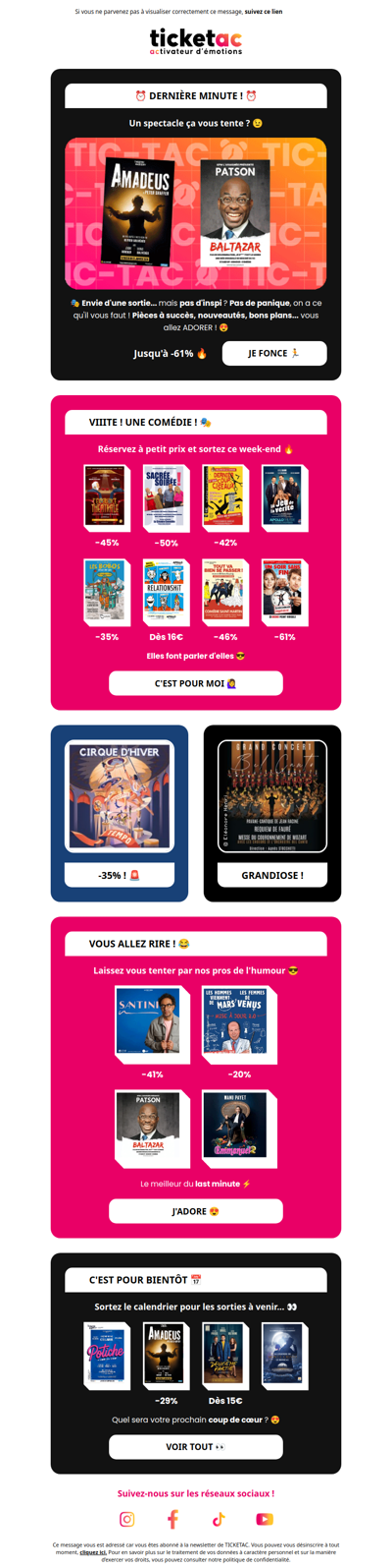 ⏱️ Dernière minute : Qu’est-ce qu’on fait ce weekend ?