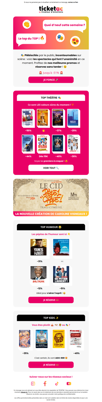 👏 Théâtre : le Top du TOP !