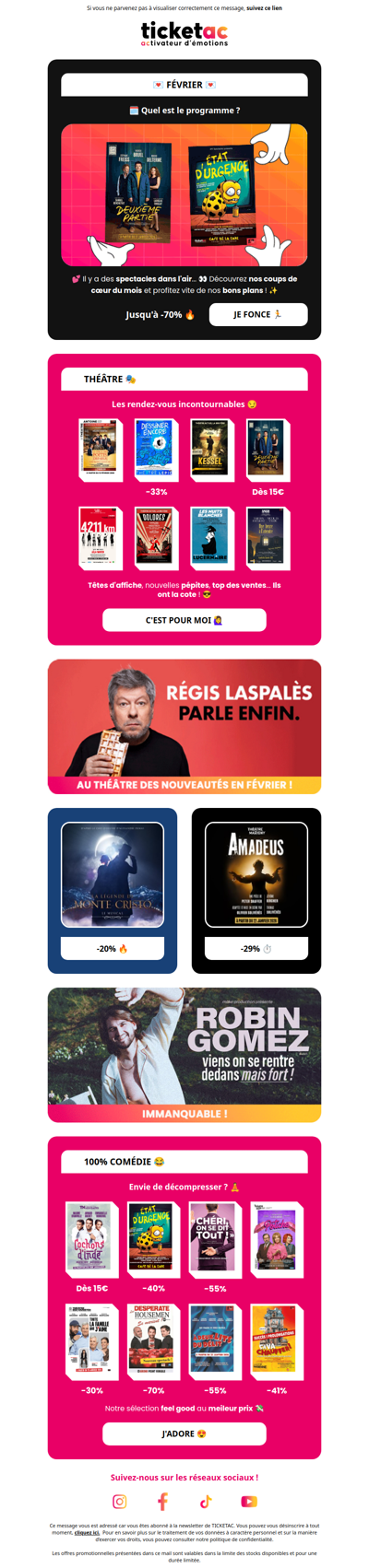 🎭 Sorties : Votre Programme de Février !