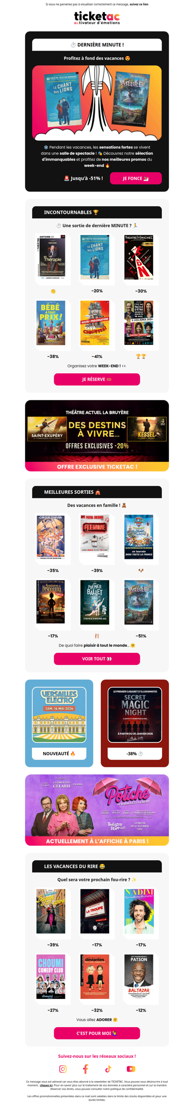 ⏱️ Vacances : Sorties de dernière minute !