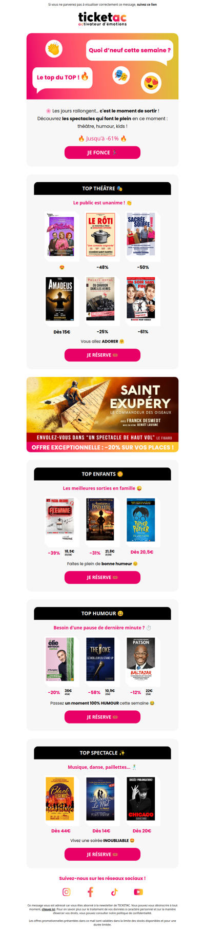 👏 Théâtre : le Top de la Semaine !