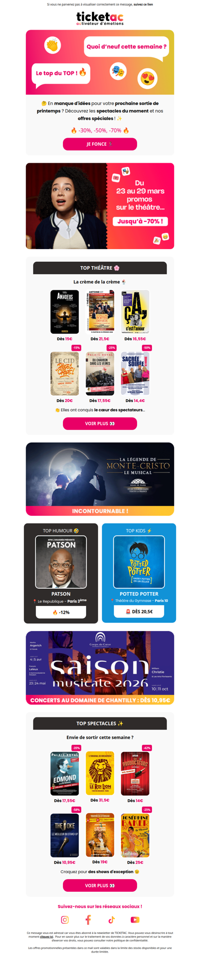 👏 Sorties : le Top de la Semaine !