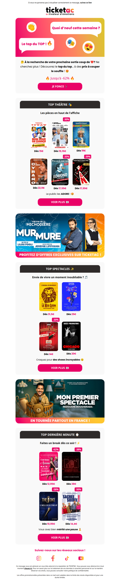 👏 Théâtre : le Top de la Semaine !