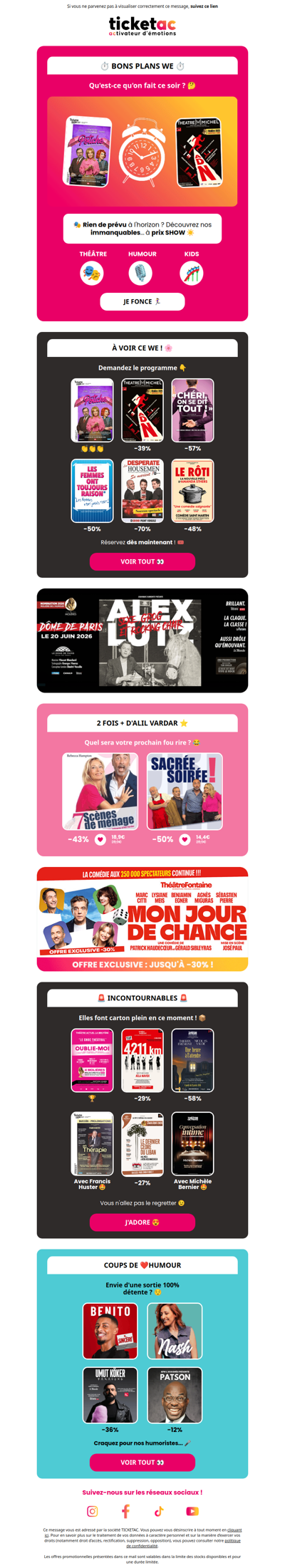 ⏱️ Vacances : Sorties de dernière minute !