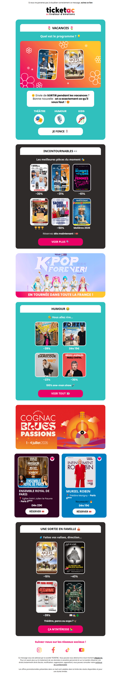 ⏱️ Vacances : Sorties de dernière minute !