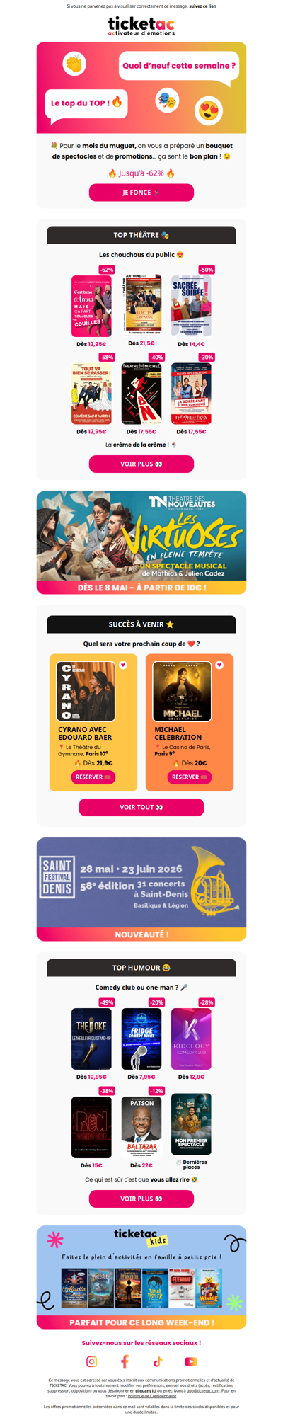 👏 Sorties : le Top de la Semaine !