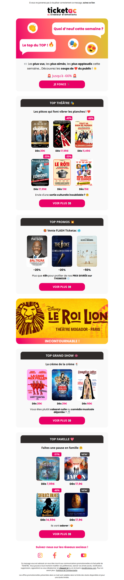👏 Sorties : le Top de la Semaine !
