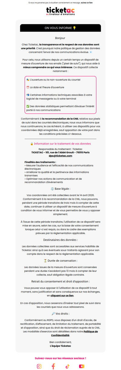 Du nouveau dans nos communications