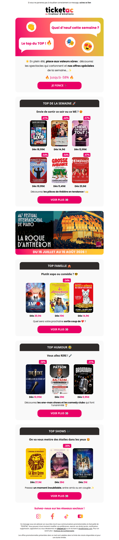 👏 Sorties : le Top de la Semaine !