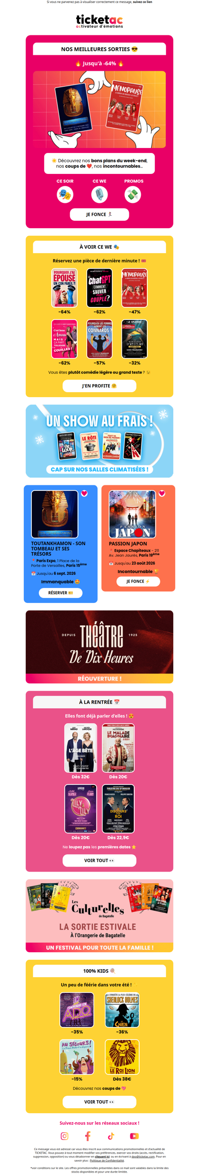 🎭 WE férié : nos meilleures sorties !