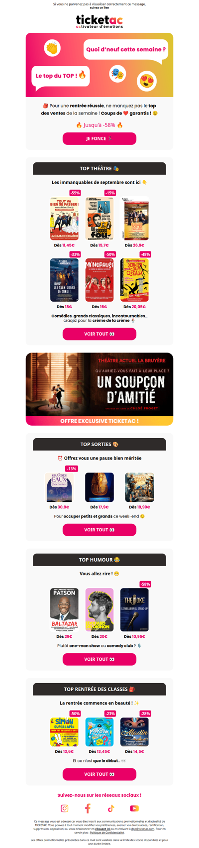 👏 Théâtre : le Top de la Semaine !
