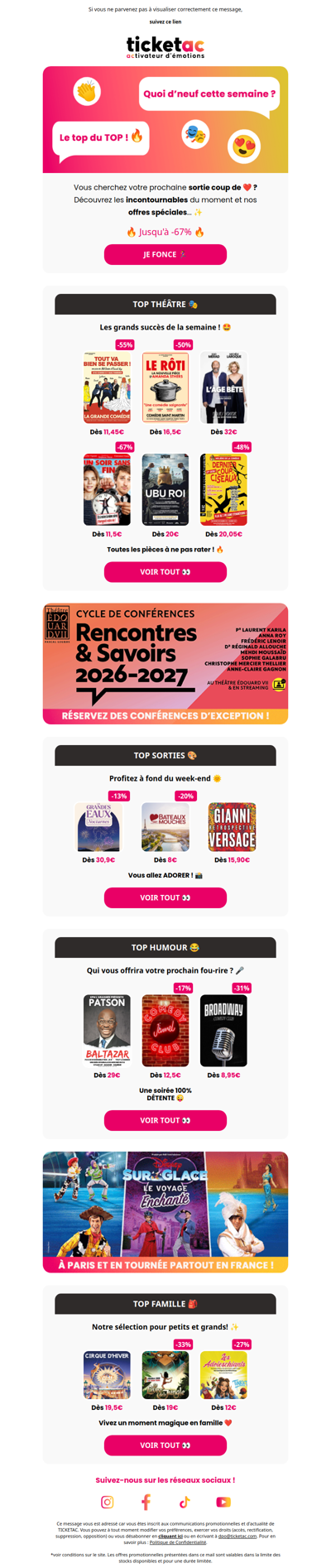 👏 Théâtre : le Top de la Semaine !