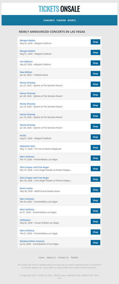 ICYMI 👀 These Las Vegas Concerts Were Announced This Week 🎸🎤