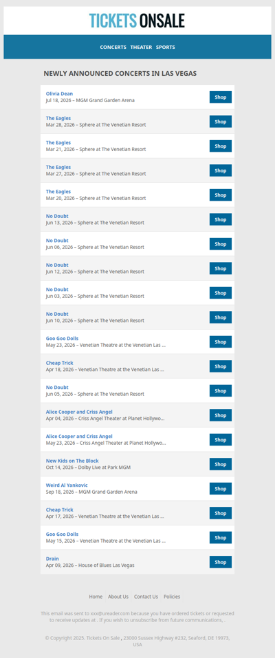 ICYMI 👀 These Las Vegas Concerts Were Announced This Week 🎸🎤