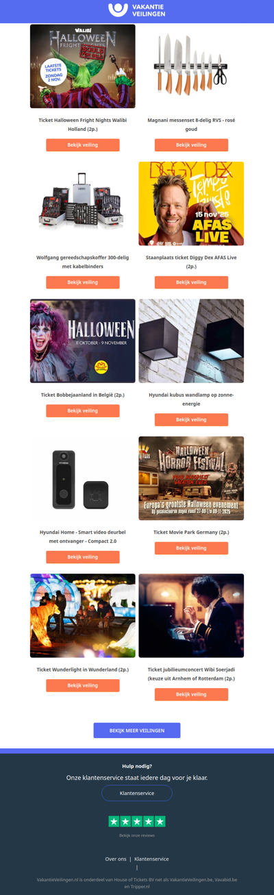 Durf jij mee te bieden op onze griezelig goede veilingen?