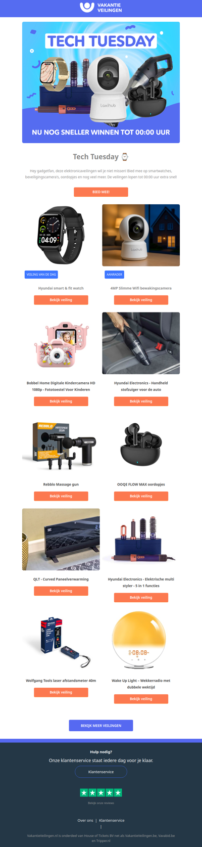 Smartwatches, beveiligingscamera's & meer elektronica!