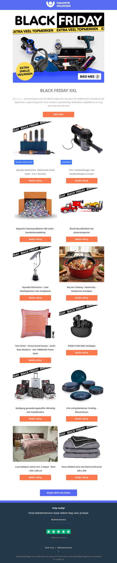 Black Friday XXL! Héél veel topmerken, héél snel geveild