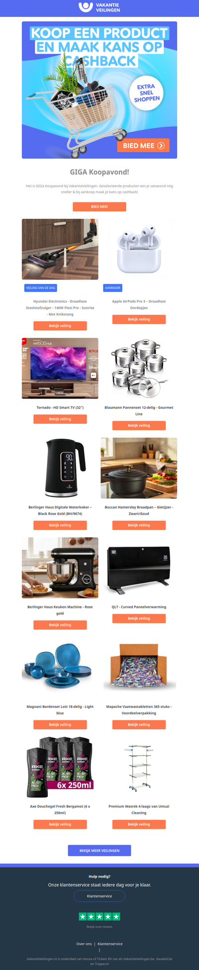 Giga Koopavond! Apple AirPods, Hyundai Steelstofzuiger & meer