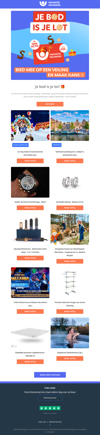 🎁 Maak vandaag gratis kans op VakantieVeilingen-tegoed