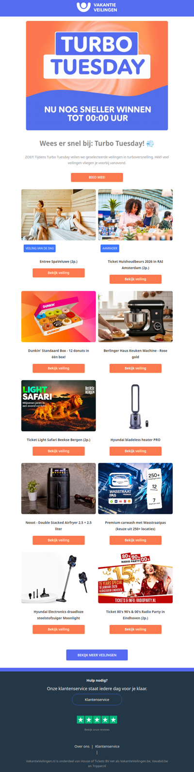 Turbo Tuesday = razendsnel geveild💨