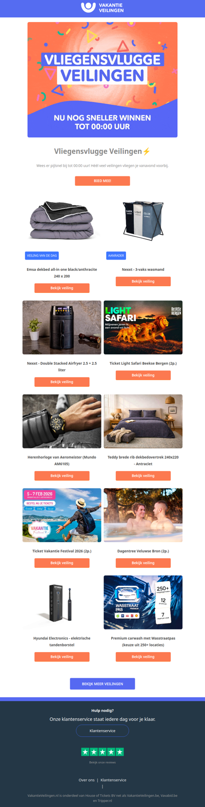 ⚡Wees er pijlsnel bij: Vliegensvlugge Veilingen