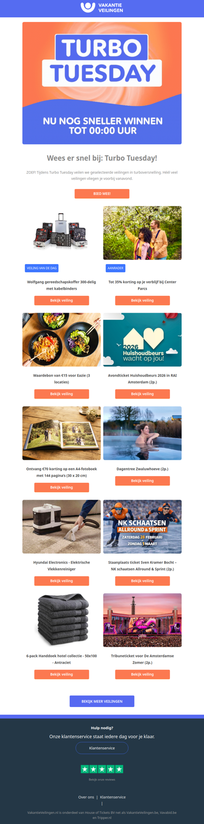 Turbo Tuesday = razendsnel geveild💨