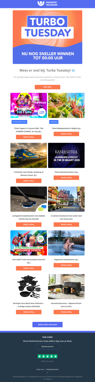 Wees er snel bij: Turbo Tuesday! 💨