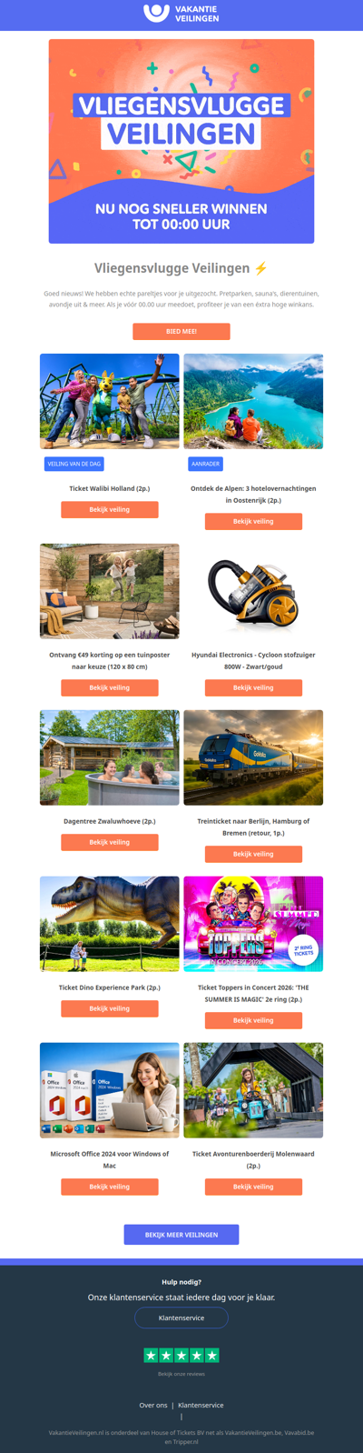 Héél veel veilingen vliegensvlug geveild⚡