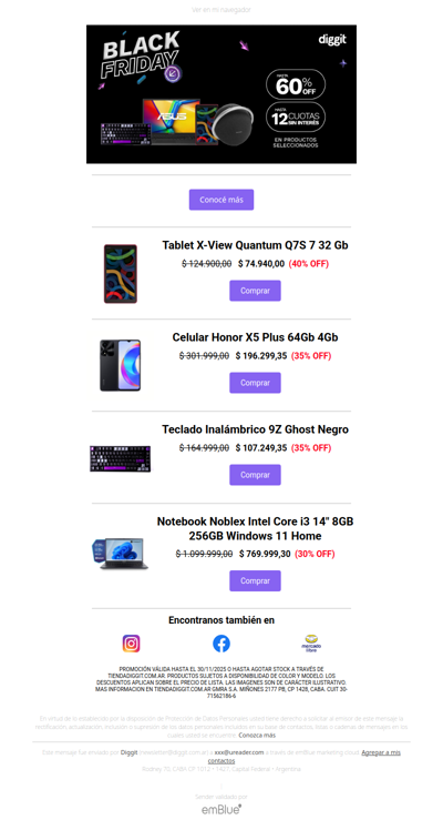 ¡Ya arranca el Black Friday en Diggit! Aprovechá estas ofertas y llevá lo mejor en tecnología