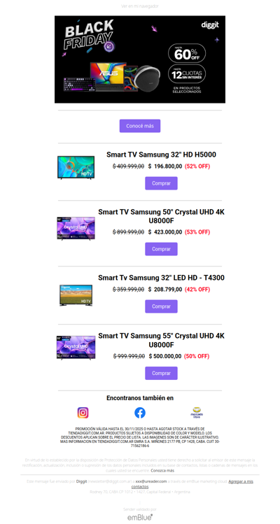 ¡Ya llegó el Black Friday a Diggit! Lo mejor en tecnología, descuentos y cuotas sin interés