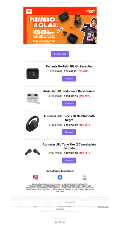 Hacé que su vuelta sea más fácil: Aprovechá en Diggit hasta 45% OFF y 12 cuotas sin interés