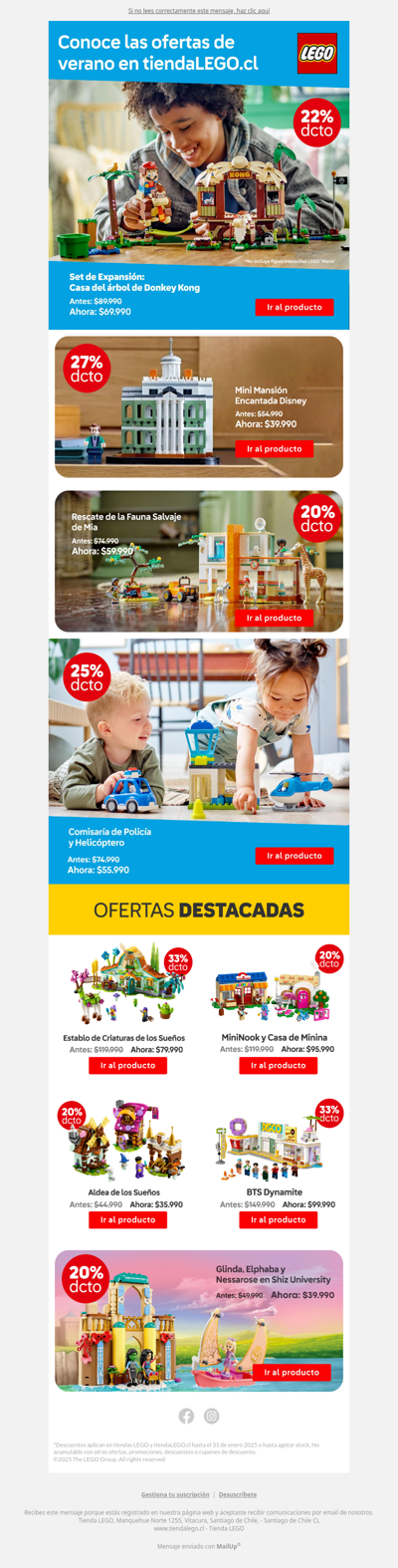 Conoce las ofertas de verano en tiendaLEGO.cl🎈 ☀️