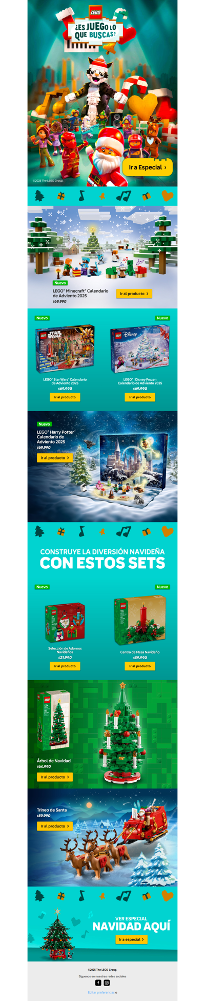 Vive la magia navideña con estos sets LEGO® 🎁