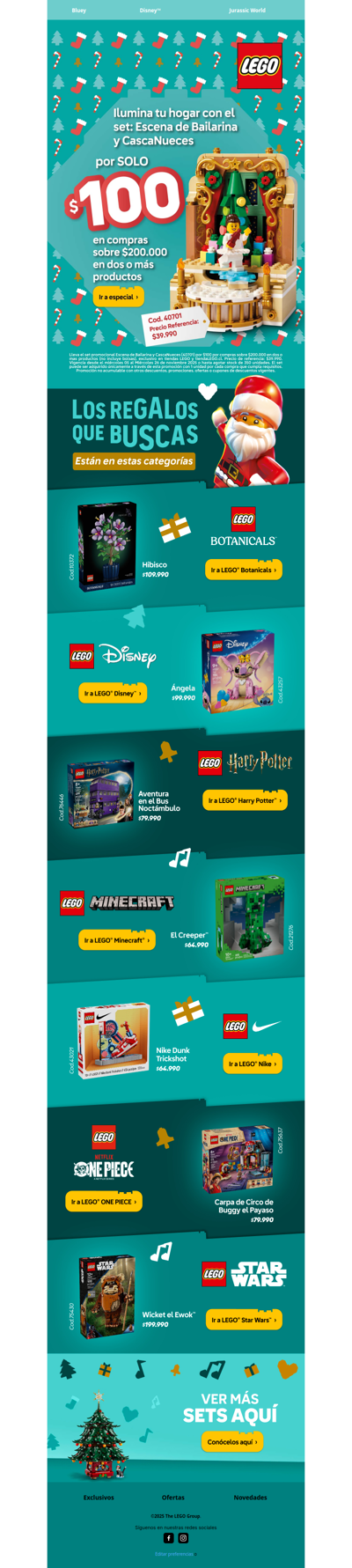 El regalo que buscas está en estas categorías LEGO. 🎁