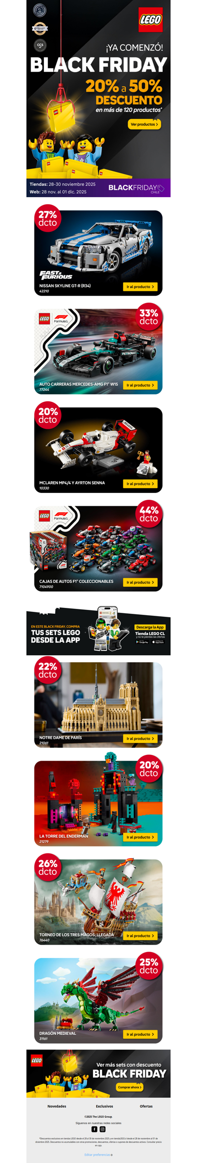 ¡Sets LEGO ahora a precios de Black Friday! 🎮