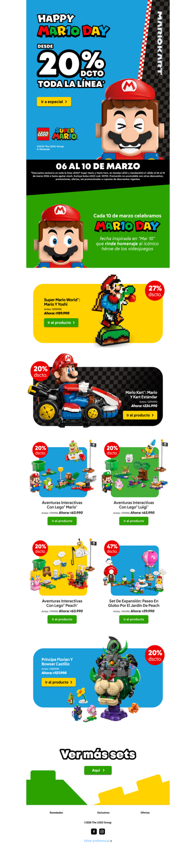 ¡Prepárate para MAR10 Day y aprovecha estos sets en oferta! ⭐