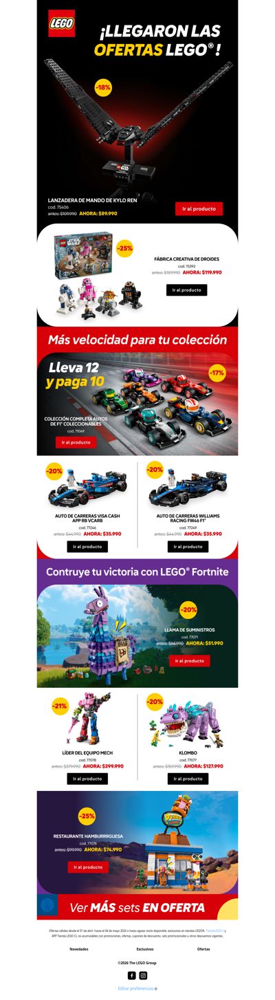 ¡Aprovecha las mejores ofertas LEGO! 💥