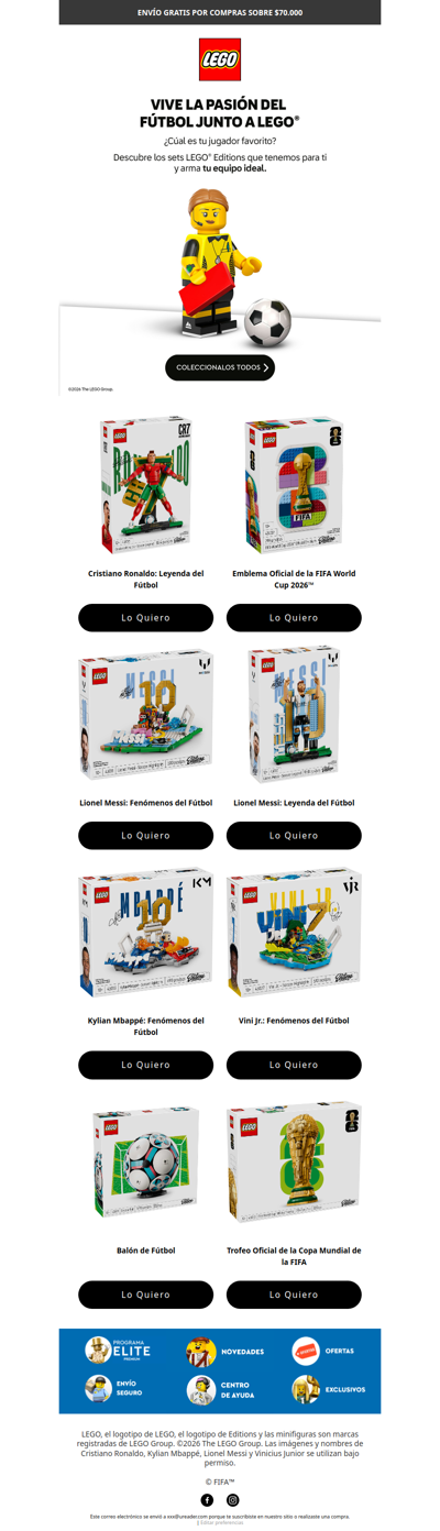 🏆 Vive la pasión del fútbol en versión LEGO®