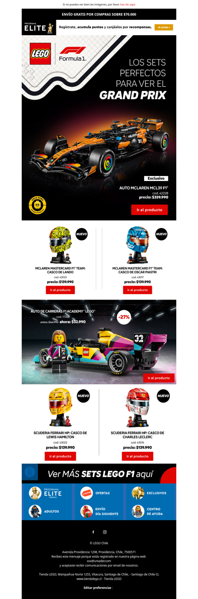 🏁 Vive la emoción del Grand Prix con LEGO® F1®