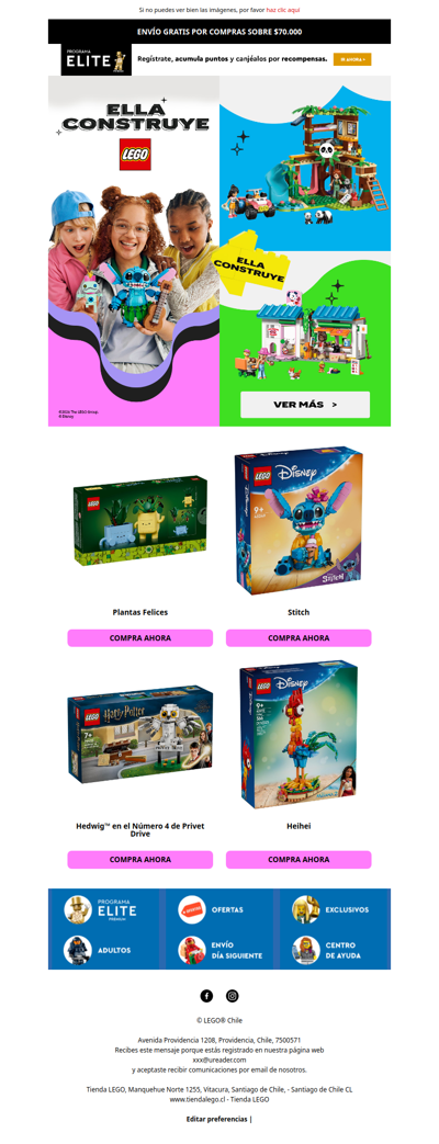 💜 Ella imagina. Ella crea. Ella construye con LEGO®