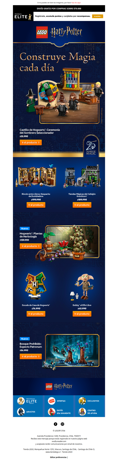 ⚡ 25 años construyendo magia con LEGO® Harry Potter™
