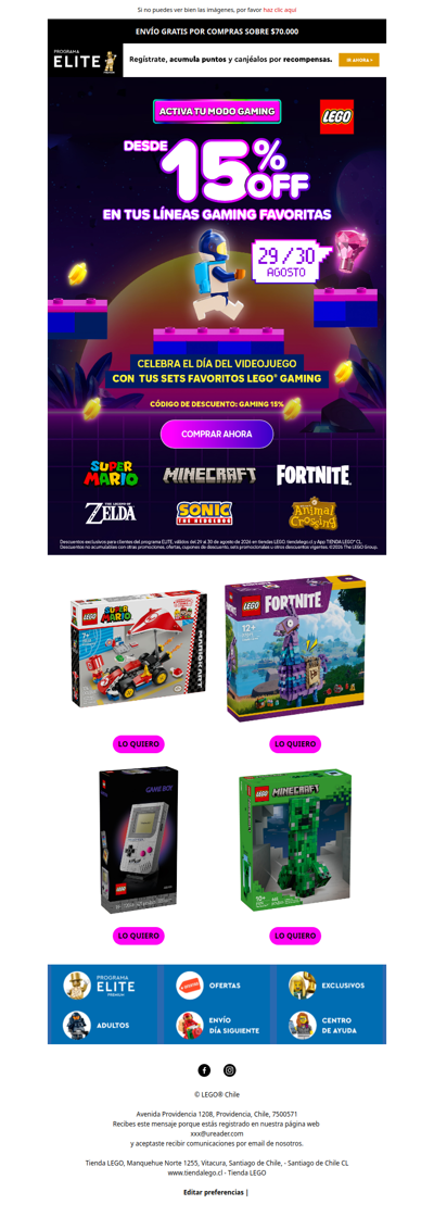 🎮 Activa tu modo gaming: desde 15% OFF