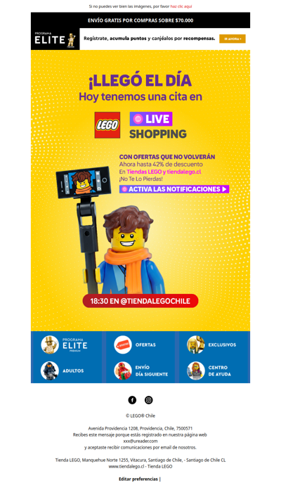 🔴 ¡Es hoy! LEGO® Live Shopping con hasta 42% OFF