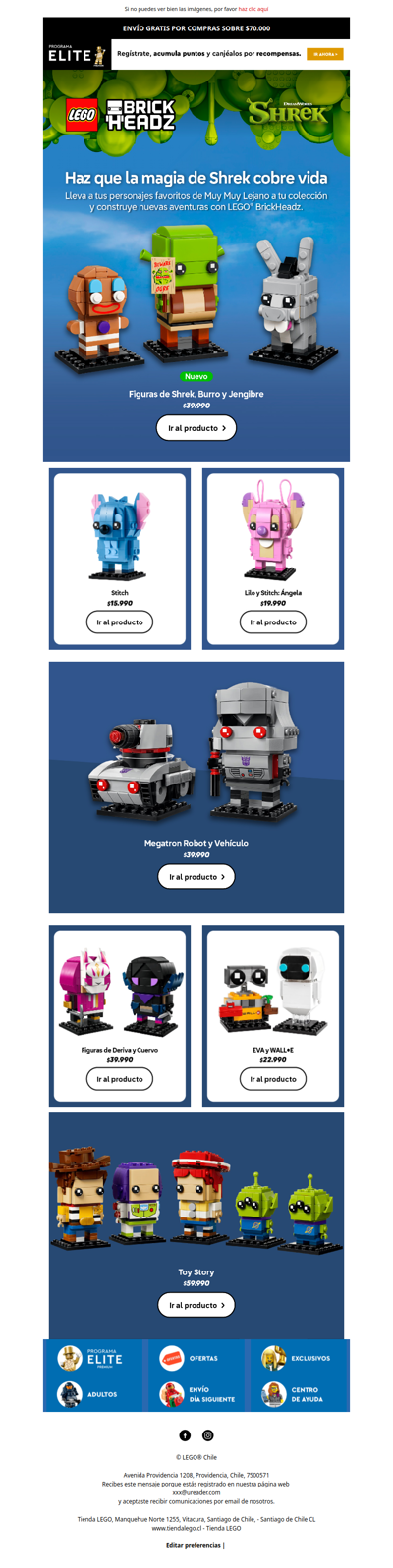 Nuevos LEGO® BrickHeadz™ para sumar a tu colección