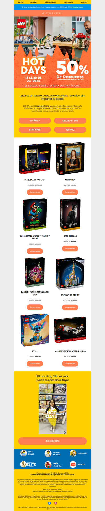 ¡Último día de HOT DAYS! 🔥 Hasta 50% OFF