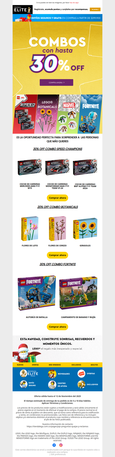 ¡Combos con hasta 30% OFF! 🎁