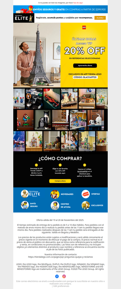 Corre, tu 20% OFF exclusivo en la APP está por terminar ⚡