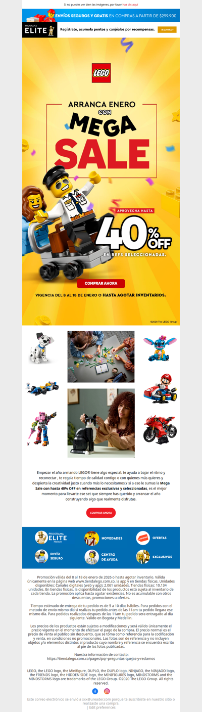 Fan de LEGO® 😱 Tienes hasta 40% OFF 😱