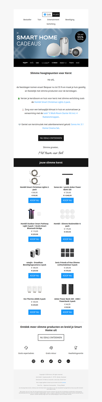 🎄 Slimme kerst: Bespaar tot 55 %